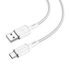 Borofone BX90 USB to Type-C Cyber 3A Charging Data Cable, Length:1m(White) - 1