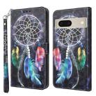 For Google Pixel 7 5G 3D Painted Leather Phone Case(Colorful Dreamcatcher) - 1