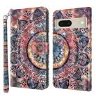 For Google Pixel 7 5G 3D Painted Leather Phone Case(Colorful Mandala) - 1