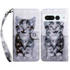 For Google Pixel 7 Pro 5G 3D Painted Leather Phone Case(Smile Cat) - 1