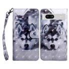 For Google Pixel 7a 5G 3D Painted Leather Phone Case(Husky) - 1