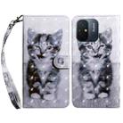 For Xiaomi Redmi 11A 3D Painted Leather Phone Case(Smile Cat) - 1