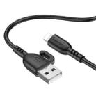 Borofone BX91 USB to 8 Pin Symbol 2.4A Charging Data Cable, Length:1m(Black) - 1