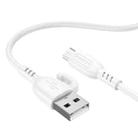 Borofone BX91 USB to Micro USB Symbol 2.4A Charging Data Cable, Length:1m(White) - 1