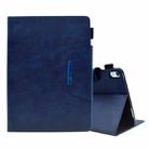 For iPad 10th Gen 10.9 2022 Suede Cross Texture Magnetic Clasp Leather Tablet Case(Blue) - 1