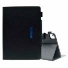 For iPad Pro 11 2022/2021/2020 / Air 10.9 2022 / 2020 Suede Cross Texture Magnetic Clasp Leather Tablet Case(Black) - 1