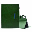 For iPad Pro 11 2022/2021/2020 / Air 10.9 2022 / 2020 Suede Cross Texture Magnetic Clasp Leather Tablet Case(Green) - 1