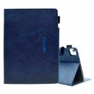 For iPad Pro 11 2022/2021/2020 / Air 10.9 2022 / 2020 Suede Cross Texture Magnetic Clasp Leather Tablet Case(Blue) - 1