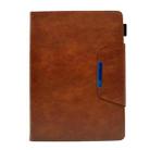 For iPad Pro 11 2022/2021/2020 / Air 10.9 2022 / 2020 Suede Cross Texture Magnetic Clasp Leather Tablet Case(Brown) - 2