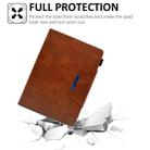 For iPad Pro 11 2022/2021/2020 / Air 10.9 2022 / 2020 Suede Cross Texture Magnetic Clasp Leather Tablet Case(Brown) - 4