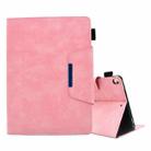 For iPad 10.2 2020&2019 / Air 10.5 Suede Cross Texture Magnetic Clasp Leather Tablet Case(Pink) - 1