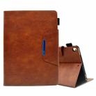 For iPad 10.2 2020&2019 / Air 10.5 Suede Cross Texture Magnetic Clasp Leather Tablet Case(Brown) - 1