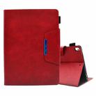 For iPad 10.2 2020&2019 / Air 10.5 Suede Cross Texture Magnetic Clasp Leather Tablet Case(Red) - 1