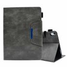 For iPad mini 6 Suede Cross Texture Magnetic Clasp Leather Tablet Case(Grey) - 1