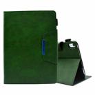 For iPad mini 6 Suede Cross Texture Magnetic Clasp Leather Tablet Case(Green) - 1