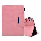 For iPad mini 6 Suede Cross Texture Magnetic Clasp Leather Tablet Case(Pink) - 1