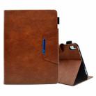 For iPad mini 6 Suede Cross Texture Magnetic Clasp Leather Tablet Case(Brown) - 1