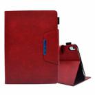 For iPad mini 6 Suede Cross Texture Magnetic Clasp Leather Tablet Case(Red) - 1