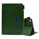 For iPad mini 5 / 4 / 3 / 2 / 1 Suede Cross Texture Magnetic Clasp Leather Tablet Case(Green) - 1