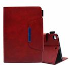 For iPad mini 5 / 4 / 3 / 2 / 1 Suede Cross Texture Magnetic Clasp Leather Tablet Case(Red) - 1