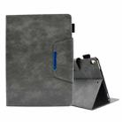 For iPad 9.7 2018&2017/Air 2/Air Suede Cross Texture Magnetic Clasp Leather Tablet Case(Grey) - 1