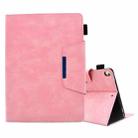 For iPad 9.7 2018&2017/Air 2/Air Suede Cross Texture Magnetic Clasp Leather Tablet Case(Pink) - 1