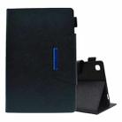 For Samsung Galaxy Tab A7 Lite Suede Cross Texture Magnetic Clasp Leather Tablet Case(Black) - 1