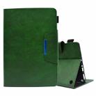 For Amazon Fire HD 8 2021 / 2022 Suede Cross Texture Magnetic Clasp Leather Tablet Case(Green) - 1