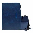 For Amazon Fire HD 8 2021 / 2022 Suede Cross Texture Magnetic Clasp Leather Tablet Case(Blue) - 1