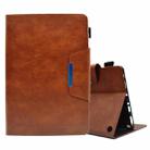 For Amazon Fire HD 8 2021 / 2022 Suede Cross Texture Magnetic Clasp Leather Tablet Case(Brown) - 1