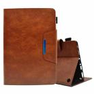 For Amazon Fire HD 10 / HD 10 Plus 2021 Suede Cross Texture Magnetic Clasp Leather Tablet Case(Brown) - 1