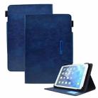 For 7 inch Suede Cross Texture Magnetic Clasp Leather Tablet Case(Blue) - 1