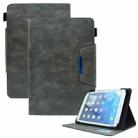 For 10 inch Suede Cross Texture Magnetic Clasp Leather Tablet Case(Grey) - 1