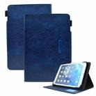 For 10 inch Suede Cross Texture Magnetic Clasp Leather Tablet Case(Blue) - 1