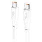 hoco X93 240W USB-C/Type-C to USB-C/Type-C Fast Charge Data Cable, Length:1m(White) - 1