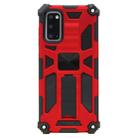 For Galaxy S20 Shockproof TPU + PC Magnetic Protective Case with Holder(Red) - 1