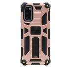 For Galaxy S20 Shockproof TPU + PC Magnetic Protective Case with Holder(Rose Gold) - 1