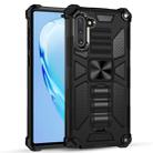 For Galaxy Note 10 Shockproof TPU + PC Magnetic Protective Case with Holder(Black) - 1