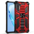 For Galaxy Note 10 Shockproof TPU + PC Magnetic Protective Case with Holder(Red) - 1