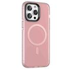 For iPhone 14 Pro Max Skin Feel Semi-transparent Frosted MagSafe Magnetic Phone Case(Pink) - 1