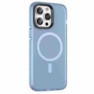 For iPhone 14 Pro Max Skin Feel Semi-transparent Frosted MagSafe Magnetic Phone Case(Blue) - 1