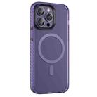 For iPhone 14 Pro Max Skin Feel Semi-transparent Frosted MagSafe Magnetic Phone Case(Purple) - 1