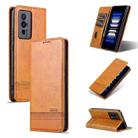 For Xiaomi Redmi K60 / K60 Pro AZNS Magnetic Calf Texture Flip Leather Phone Case(Light Brown) - 1