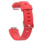 For Fitbit Inspire / Inspire HR Glossy Surface Silicone  Watch Band, Size:S(Red) - 1