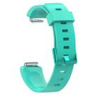 For Fitbit Inspire / Inspire HR Glossy Surface Silicone  Watch Band, Size:S(Lake Blue) - 1