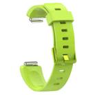 For Fitbit Inspire / Inspire HR Glossy Surface Silicone  Watch Band, Size:S(Lime Green) - 1
