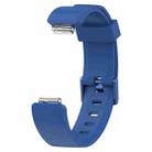 For Fitbit Inspire / Inspire HR Glossy Surface Silicone  Watch Band, Size:S(Dark Blue) - 3