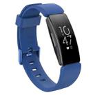 For Fitbit Inspire / Inspire HR Glossy Surface Silicone  Watch Band, Size:S(Dark Blue) - 6
