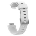 For Fitbit Inspire / Inspire HR Glossy Surface Silicone  Watch Band, Size:L(White) - 1