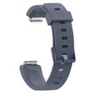 For Fitbit Inspire / Inspire HR Glossy Surface Silicone  Watch Band, Size:L(Grey) - 1